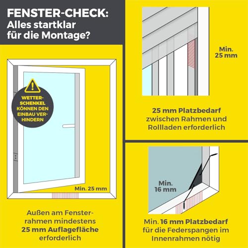 EASYmaxx Insect Protect | Teleskop-Insektenschutzgitter | Fliegengitter Fenster | mit vormontierten Rahmen | ausziehbarer Insektenschutz | integriertes Moskitonetz | weiß