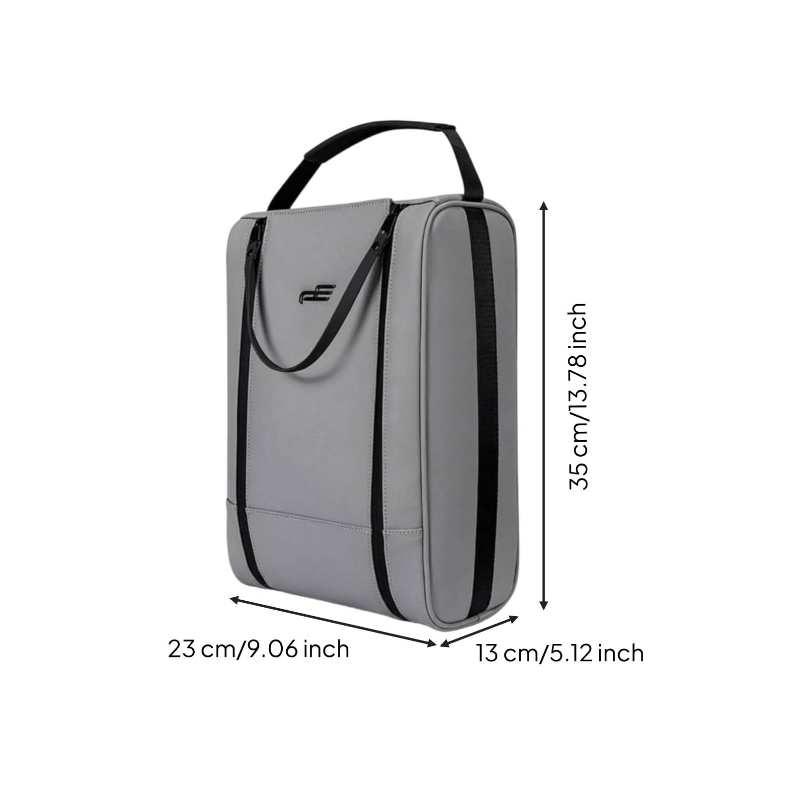 Golfschuh-Tasche Ultraleicht Golf-Schuhbeutel verstärkte Nähte Schuhtasche mit Griff für Golfplatz, Array, Grau
