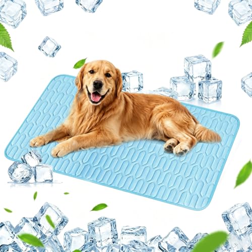 Zehan Zitong 50 x 70 cm Tapis Rafraîchissant Chat & Chien,Fraicheur Auto-Refroidissante, résistant aux Rayures, Coussin Rafraîchissant Imperméable Pliable, pour Chiens et Chats en été Chaud