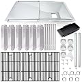 Grill Grease Tray Parts for Nexgrill 720-0896B, 720-0896, 720-0896C, Adjustable Gas Grill Drip Pan, Cooking Grid Grates, Heat Plates, Burner, Igniters for Nexgrill Replacement Parts 6 Burner 720-0896B