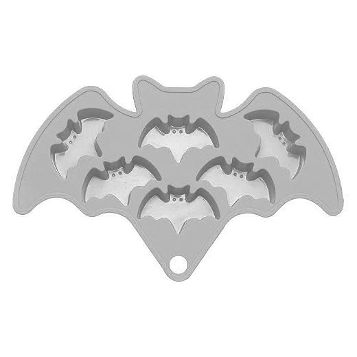 Fledermaus Motiv-Silikonform für Eiswürfel & Backen - 6 Figuren - Halloween, Karneval & Motto-Party
