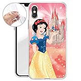 Finoo - Funda para móvil X/XS – Disney con diseño y protección óptima, Silicona TPU, diseño de Blancanieves