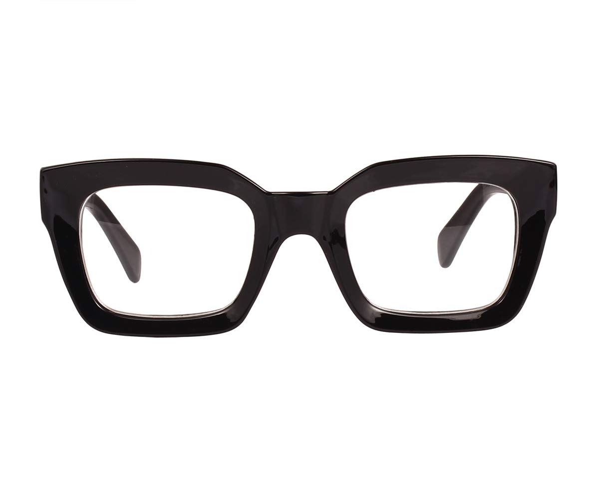 Poxas Mod Thick Glasses Frames Square Non-Prescription Eyeglasses For Men and Women P9250