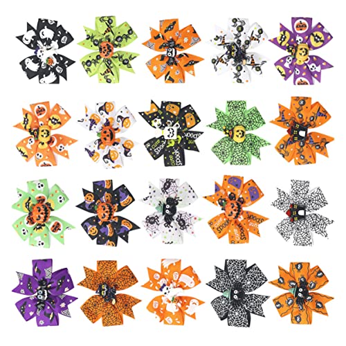 Barrettes cheveux Halloween anti-glisse lot de 20 pinces citrouille pour coiffure fille