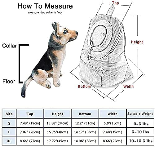 papipet Pet Dog Carrier Backpacks, Puppy Hike Travel Front Pack with Breathable Head Out Backpack Carriers for Small… - Image 4