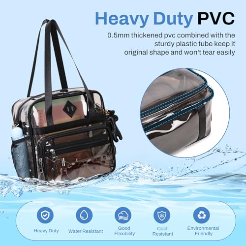 Image of PIG PIG GIRL Clear Tote Bag - 12x6x12 See Through Stadium Event Bag for Women