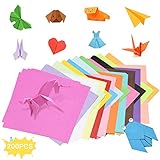 【Papeles de origami cuadrados de doble cara Papel de origami suave con un tamaño estándar cuadrado, Nuestro papel de origami de doble cara 15 x 15 está coloreado en ambos lados y es adecuado tanto para principiantes como para usuarios avanzados, con bordes limpios y fácil de cortar y doblar. Adecuado para hacer origami tradicional Para dar forma.