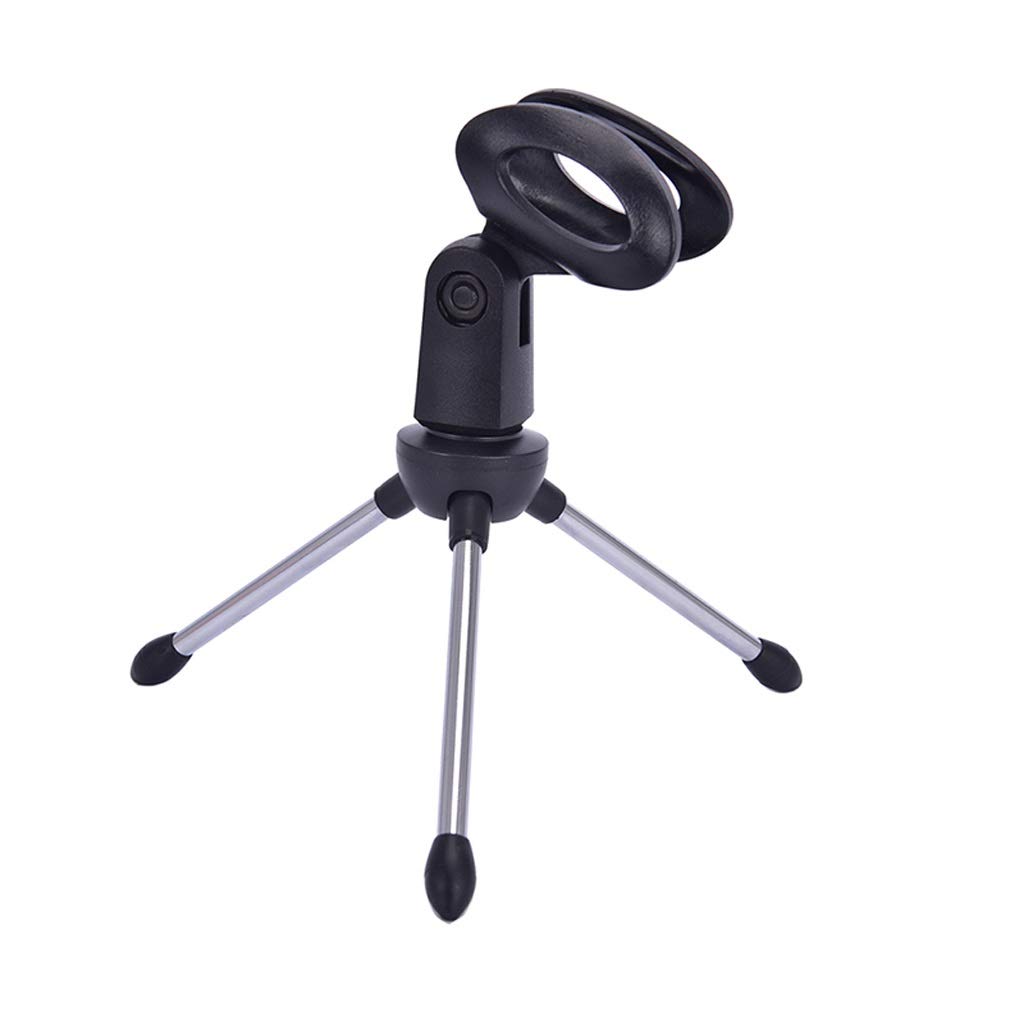 Supporto per microfono staffa per microfono regolabile per microfono supporto da tavolo mini portatile treppiede da tavolo in lega di zinco