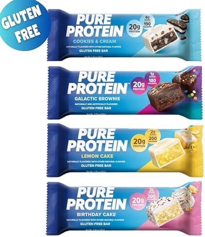 ZIGGALOU® Variety Gift Basket Assortment of Pure Protein Bars - 12 Different Flavors, (12 Count), Gluten Free, Low Sugar