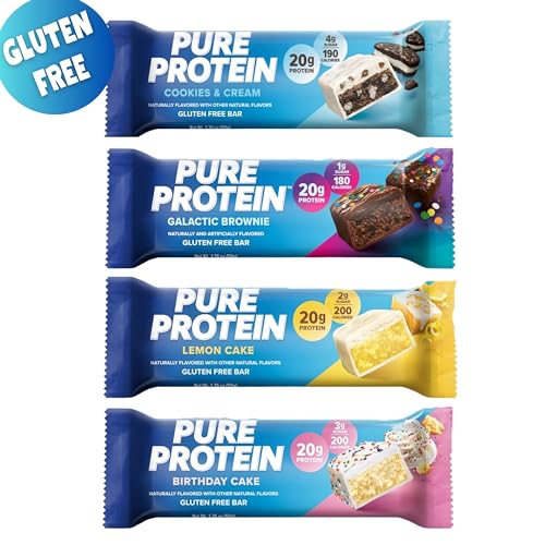 ZIGGALOU® Variety Gift Basket Assortment of Pure Protein Bars - 12 Different Flavors, (12 Count), Gluten Free, Low Sugar