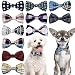 PET SHOW Pet Small Dogs Collar Attachment Bow Ties Puppies Cats Collar Charms Accessories Slides Bowties for Birthday Wedding Parties Assorted A Style Assorted Plaid Dot Styles Pack of 10