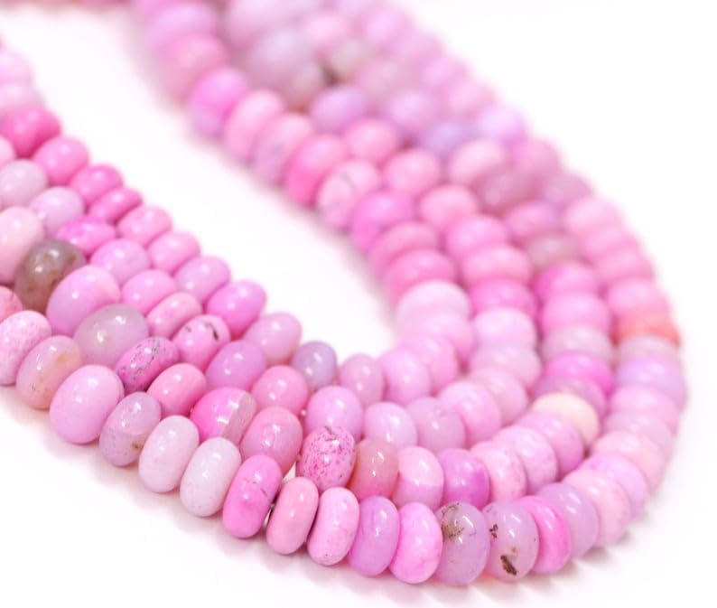 Perles rondes lilas 7-9mm naturelles pour création de bijoux colliers et bracelets DIY - 2