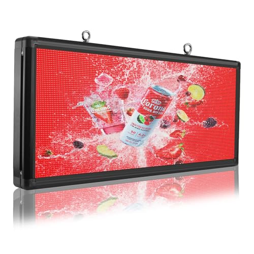 Image of P6 Outdoor Full Color 40 x 18 inches Led Sign WIFI And USB Programmable Led Display With High Resolution Scrolling Texts, Colorful images and videos LED Advertising Screen Digital Board For Shop