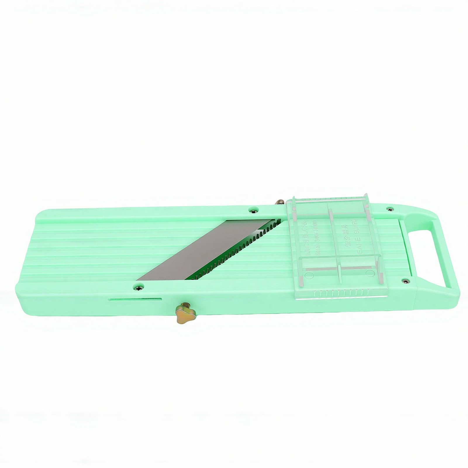 Ejoyous Cortador de Verduras Mandolina Japonesa de Acero Inoxidable con Ergonómico y Base Antideslizante Cortes Ajustables para Ensaladas Salteados Cocineros Caseros (Verde)