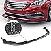 Auto Dynasty 3Pcs STP-Style Car Front Bumper Lip Spoiler Wing Body Kit Compatible with Sonata 15-17, Carbon Fiber Look