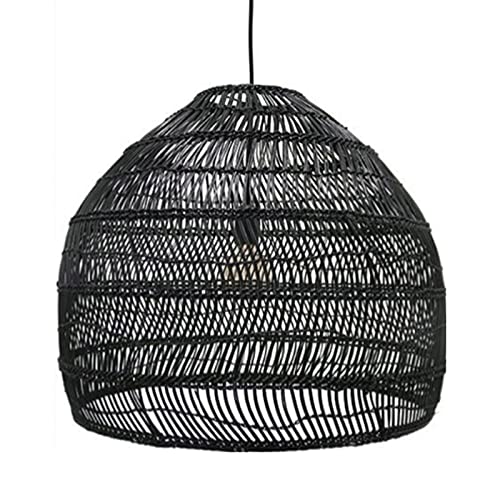 Lustre en rotin tissé main suspension bambou naturelle style jardin chinois