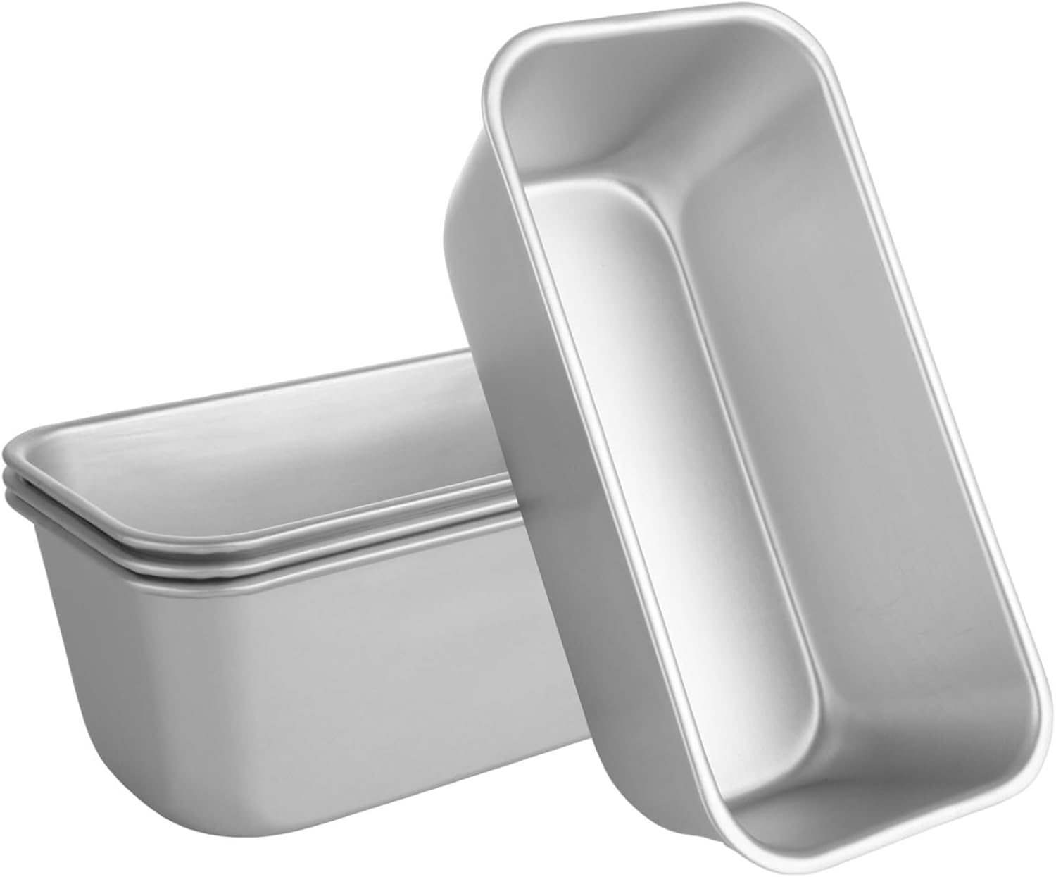 4 Pcs Loaf Pans for Baking Bread Aluminum Bread Loaf Pan for Homemade Bread, Nonstick Loaf Tin for Home(Size1)