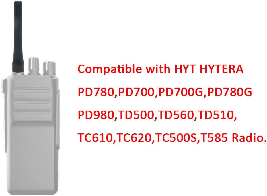 UHF 400-470Mhz Stubby Antenna for Hytera HYT PD-780 PD700 PD780 PD700G PD780G PD980 TD500 TD560 TD510 Walkie Talkie 10Pack