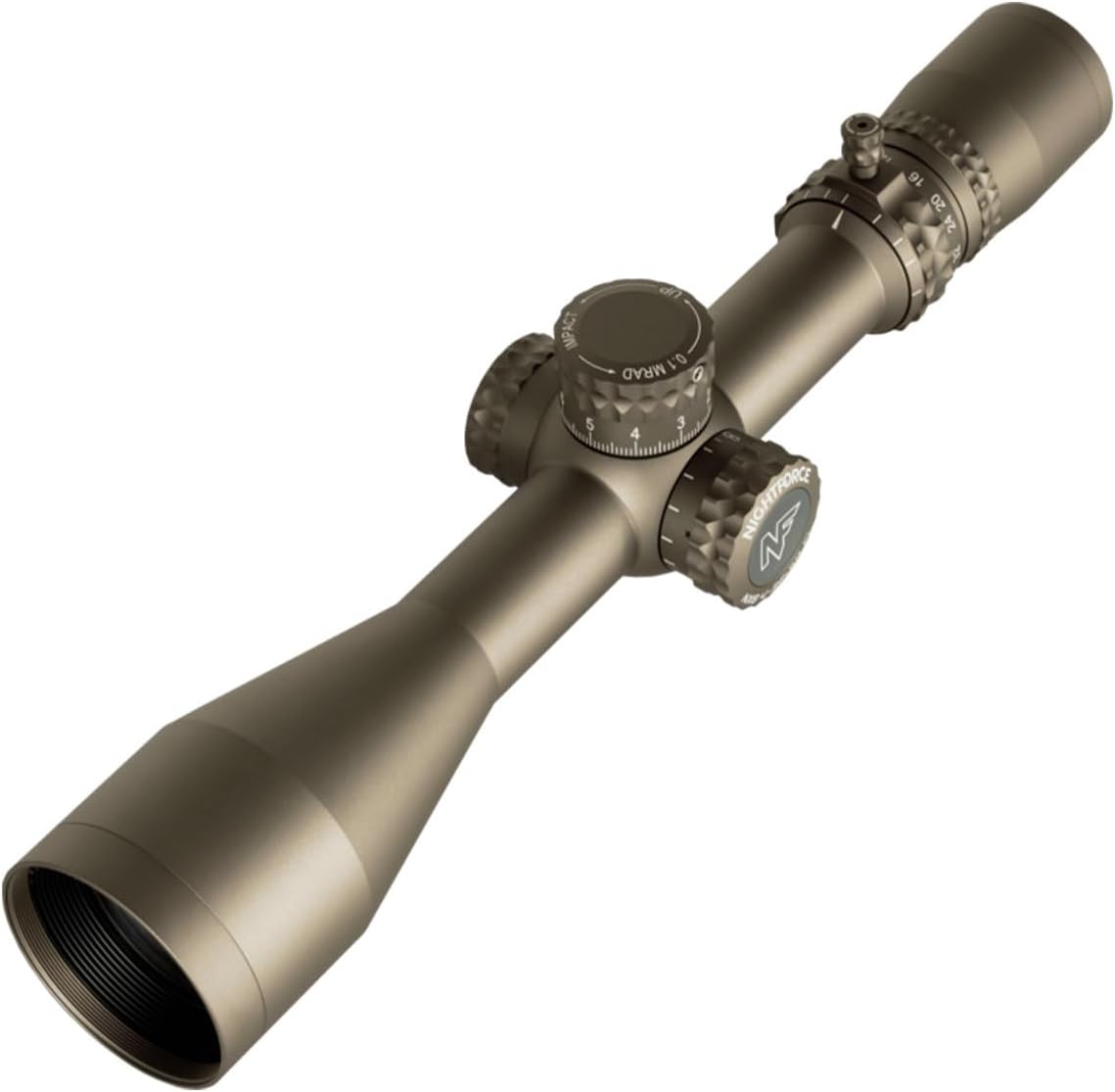 Nightforce NX8 4-32x50mm F1 Riflescope - First Focal Plane (FFP), DigIllum Illuminated Reticle, ZeroStop, Adjustable Parallax, Long Range Precision Scope