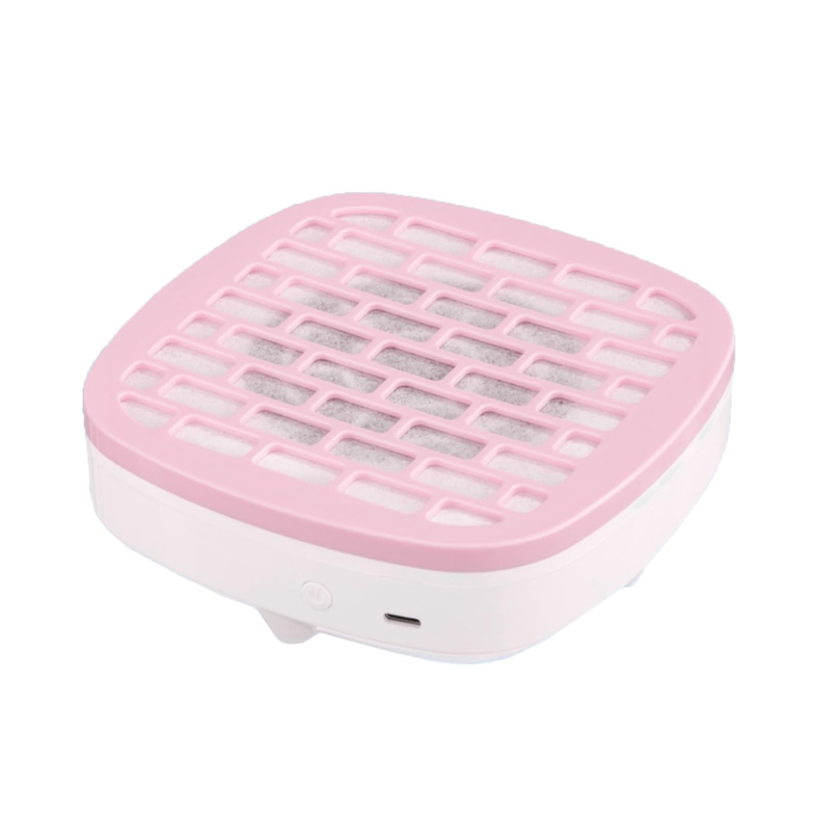 Portable Nail Dust Collector USB Powered Mini Desktop Vacuum with Filter Pad Adjustable Suction for Manicure Dust Quiet Operation (Pink)