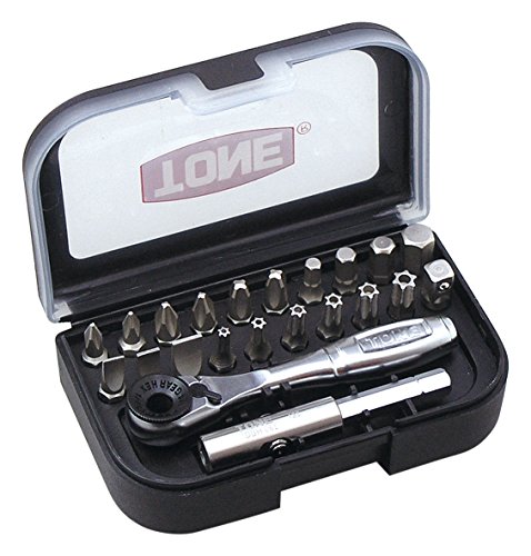 トネ(TONE) ビットラチェットセット BRS20 ビット差込 &6.35mm(1/4) ブラック 内容22点