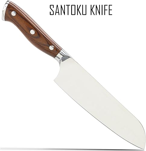 Miniatura 5 de Santoku Cuchillo de acero inoxidable profesional grabado personalizado cuchillo de chef de cocina 9 pulgadas personalizado