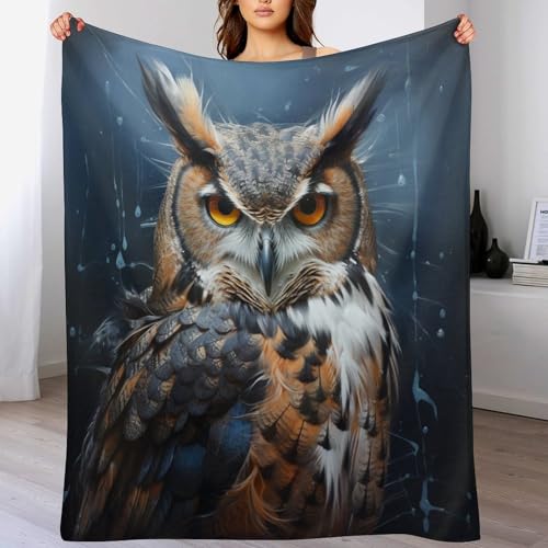 Couverture hibou moelleuse, le cadeau idéal pour chambre d'enfant