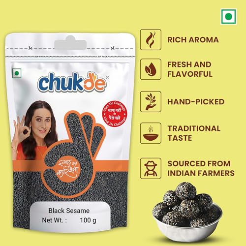Image of Chukde Black Sesame Seeds - Unhulled, Nutrient-Rich Seeds 100gx2
