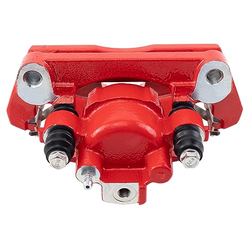 Image of TRQ Rear Brake Caliper Set Painted Red Compatible with 2007-2009 Chrysler Aspen 2004-2009 Dodge Durango 2002-2010 Ram 1500 2003 Ram 1500 Van 2003 Ram 2500 Van 2003 Ram 3500 Van