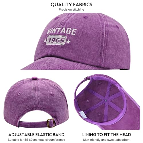 Image of 60th Birthday Gifts for Men Women, Happy 60th Birthday Decorations 1967 Hat | Unique 60 Year Old Gift Ideas Vintage 1967 Baseball Caps Woman Adjustable 60th Hats for Dad Husband Mom Wife Grandpa Grandma