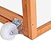 PawHut 83” Wooden Portable Backyard Chicken Coop With Fenced Run And Wheels
