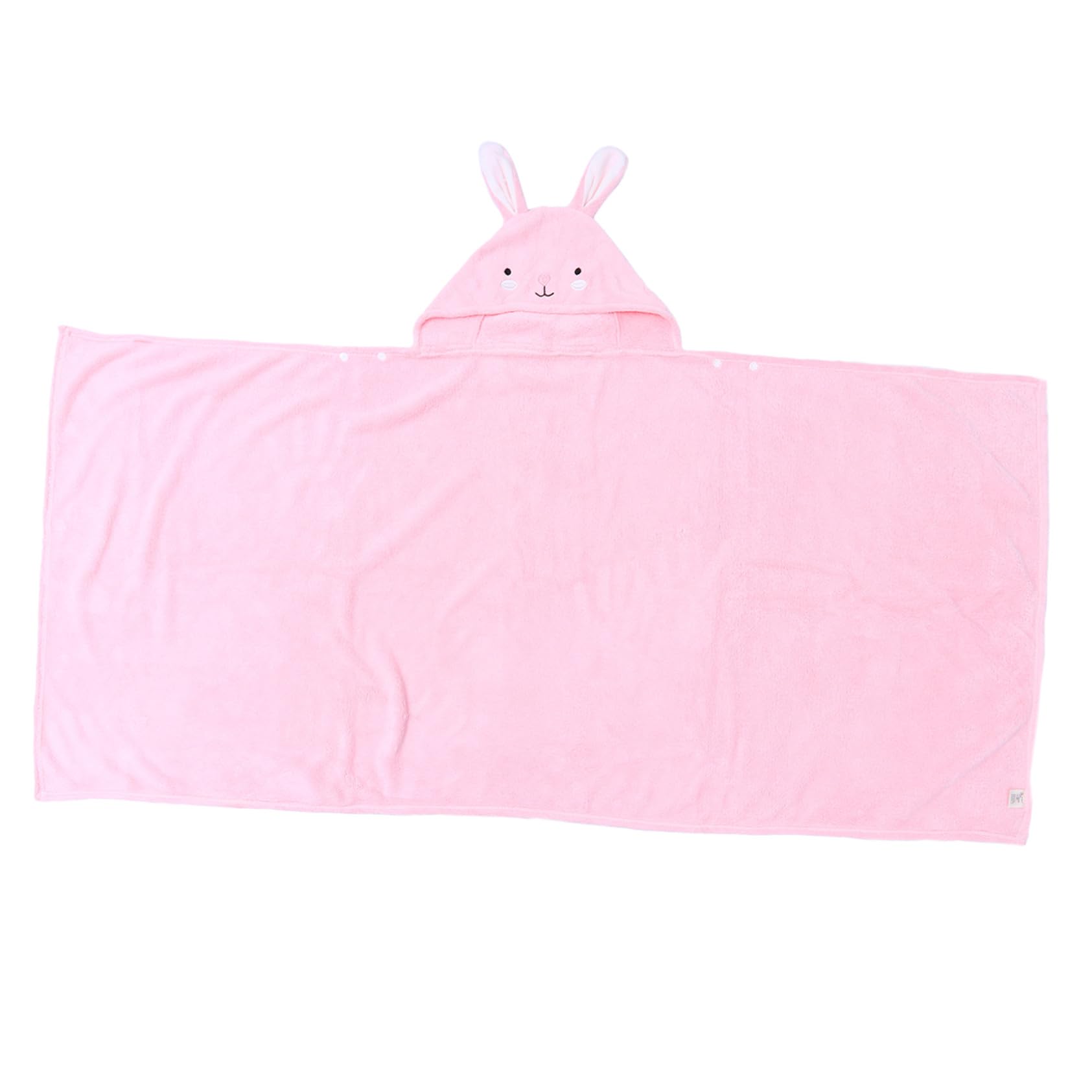 IMIKEYA Kinderbadetuch mit Kapuze, Rosa Hasenmotiv, 70x140 cm | Polyester Chinlon, Saugstark und Waschbar, für Kinder, Niedliches Cartoon Design
