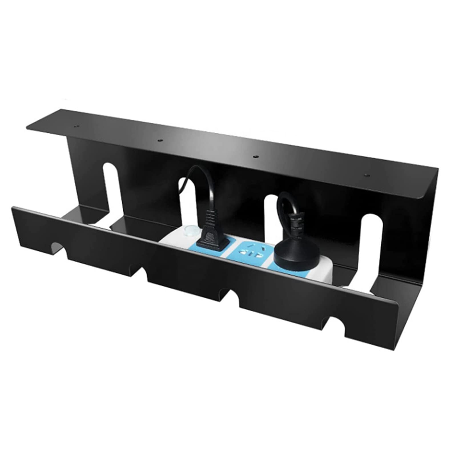 Kabelkanal Schreibtisch Iron Office with Screws Power Strip Home Cord Raceway Storage Wire Organizer Under Desk Cable Management Tray Keep Tidy