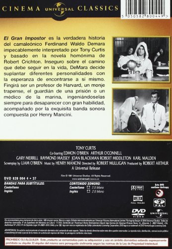 El Gran Impostor (Import Dvd) (2010) Tony Curtis