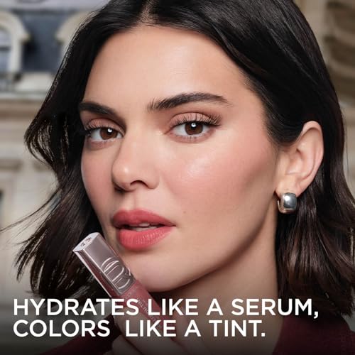 Image of L'Oreal Paris Hyaluron Tint Lip Stain Serum, 490 Le Plum Paris | +80% Hydration, Infused with Hyaluronic Acid, High-Shine Tint, Plumper & Fuller Lips, Non-Sticky