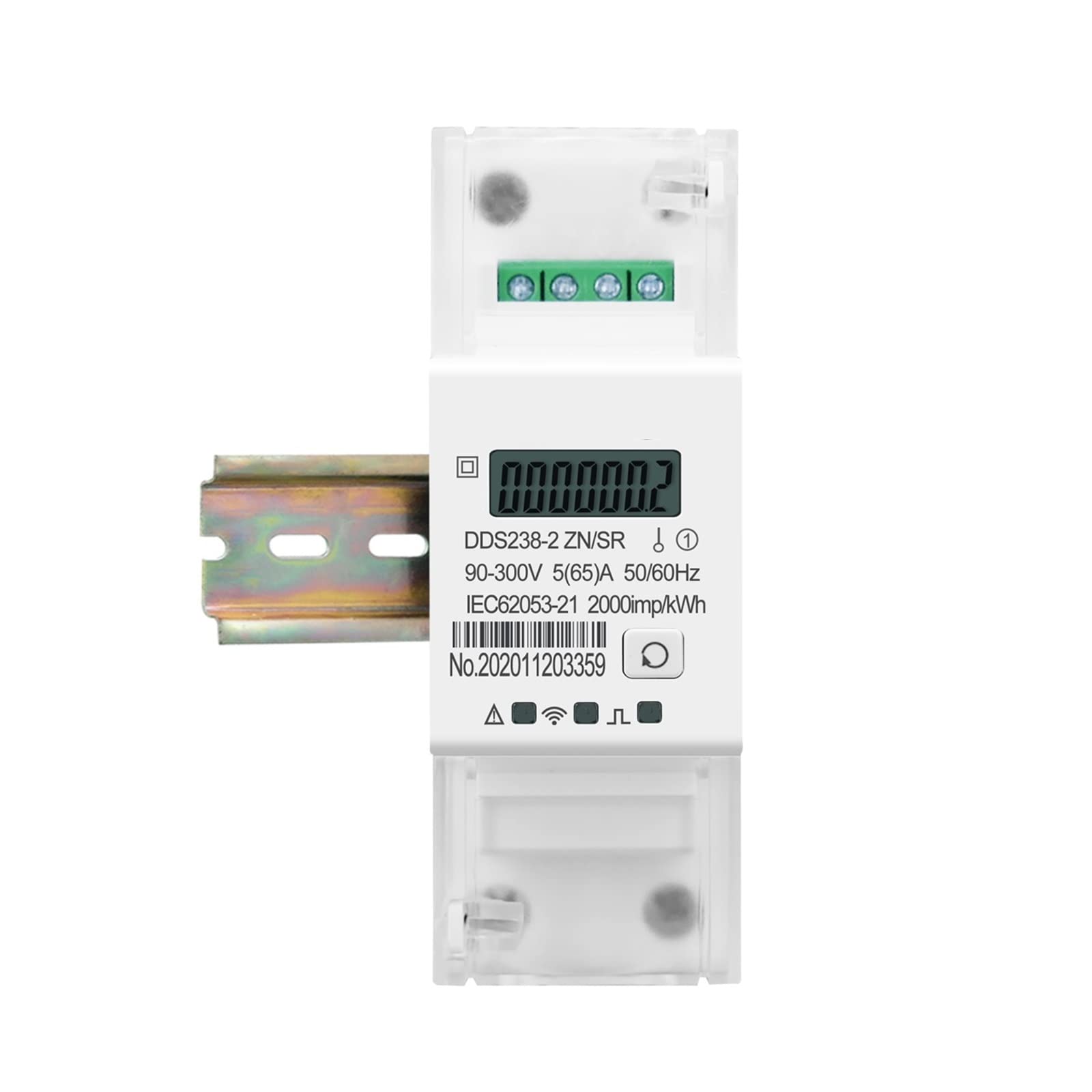 Monitoraggio dell'energia del contatore, Controllo telecomando monofase ON/OFF 65A Misuratore di energia a base di energia di dine multi-funzione 90-300V KWH Watt Hour Meter Consumo Monitor consumo In