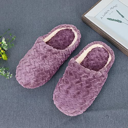 Slippers For Women Fuzzy Women's Slip-on Slipper Winter Warm Cozy Soft Lightweight Memory Foam Fall Indoor House Shoes2