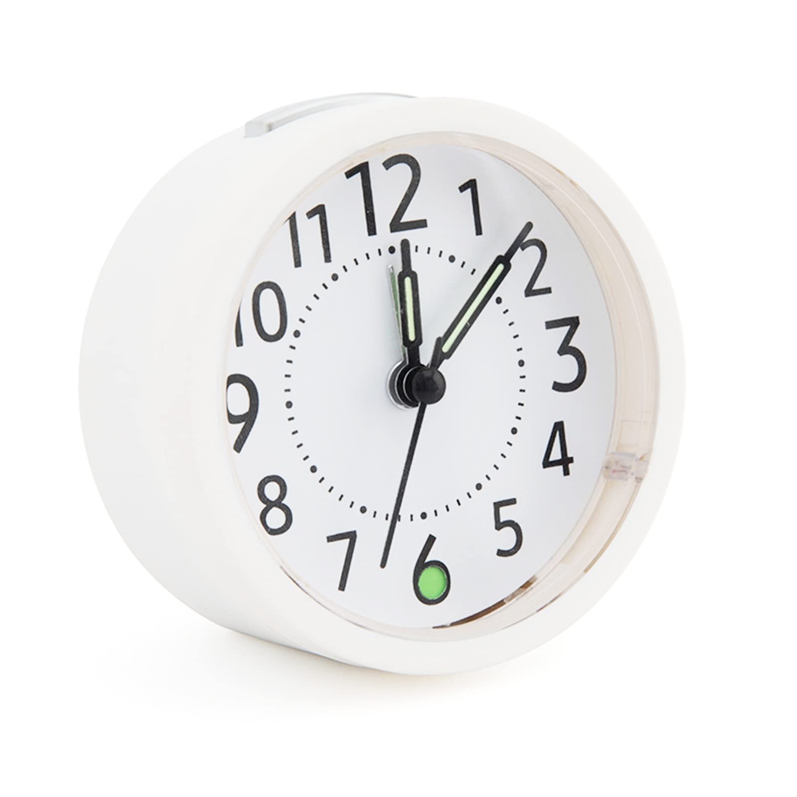 DKIUGL Silent Analog Alarm Clock Office Snooze Nightlight Design Wake Up Operated Simple Non Ticking Bedside