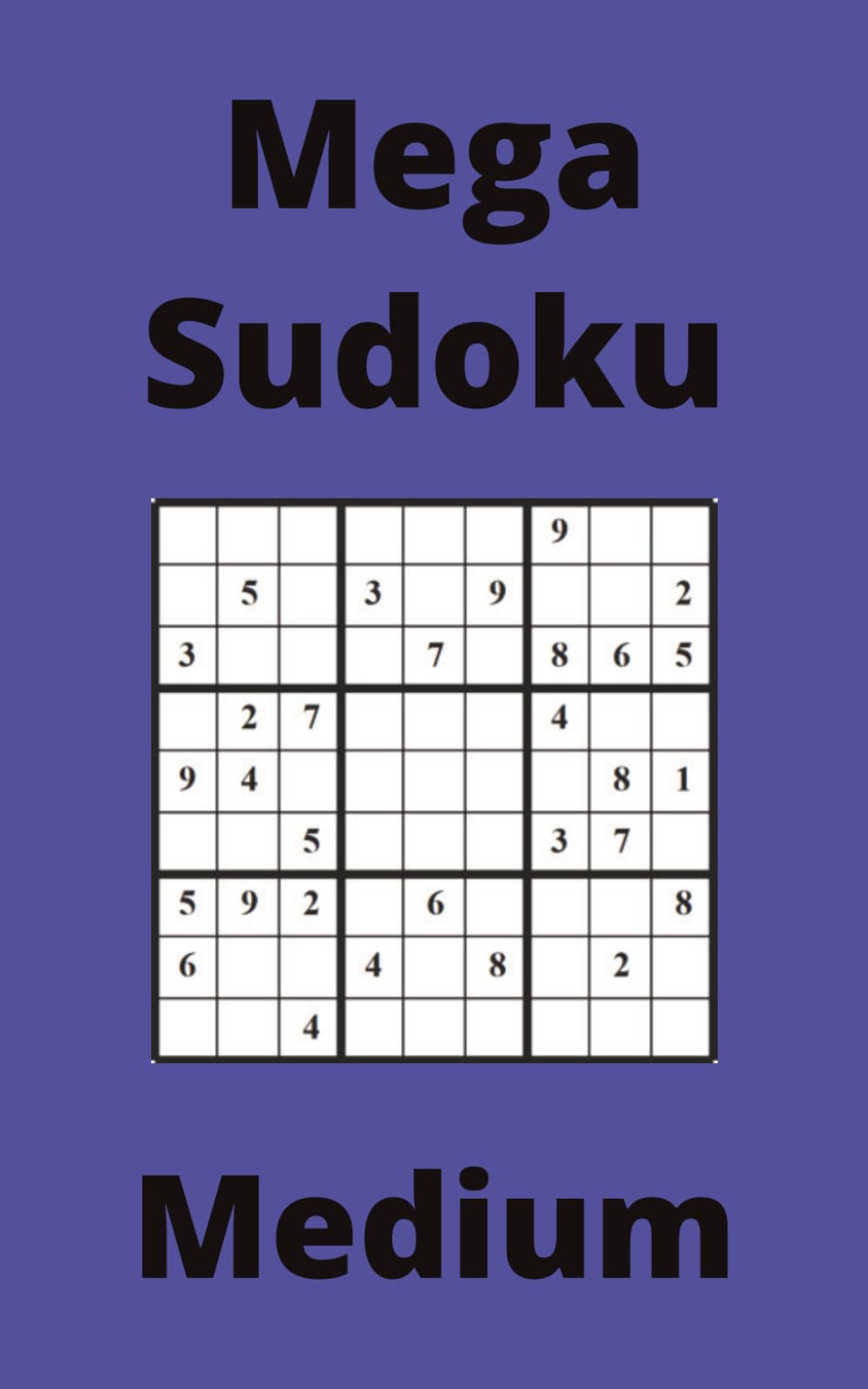 Blue Mega Sudoku Book, 9x9 Puzzles, 150 Pages, 5x8, Medium