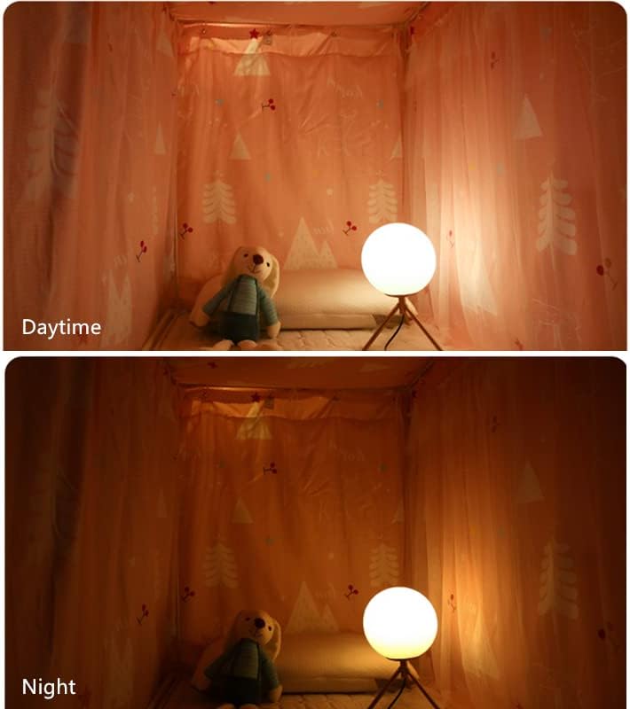 Miniatura 4 de Lindas cortinas de litera de tela de privacidad para niñas de fondo, 2 paneles, árbol rosa