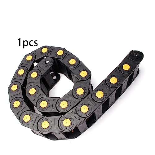 Fielect Corrente de arrasto tipo aberto com conectores de extremidade R55 25 x 62 mm 1 metro de plás
