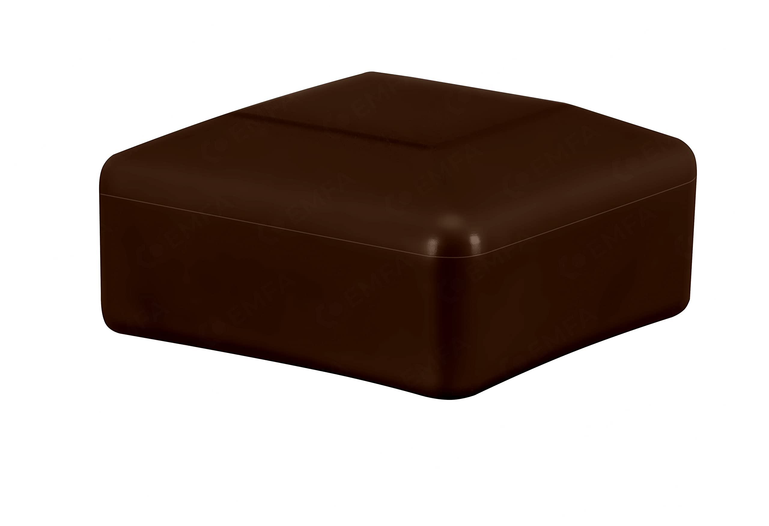 EMFA Tapa para poste de valla 80x80 mm 4 piezas Marrón Tapa para poste cuadrada Tapas para postes de valla Cubierta de valla de plástico Tapas para valla 8x8 cm — view 4