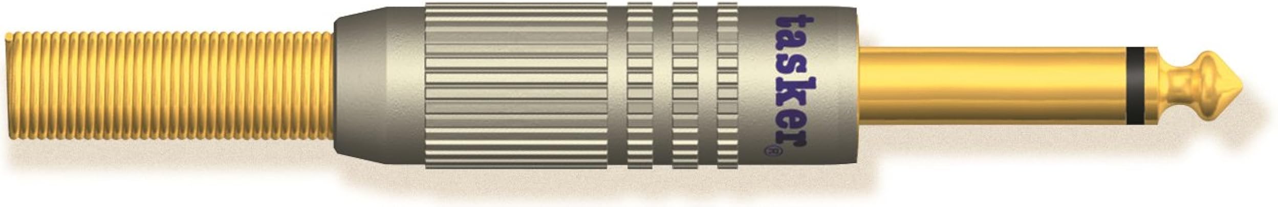 Tasker SP57 Connettore Jack 6 35 Mono Maschio Corpo Metallo Provvisto Isolatore Interno pezzi Tasker SP57 Connettore Jack 6 35 Mono Maschio Corpo Metallo Provvisto Isolatore Interno pezzi