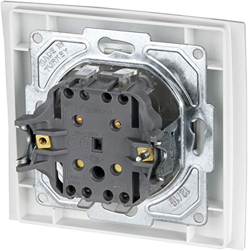 UP Series Switch - All-in-One - Frame + Flush-Mounted Insert + Cover (Series M1 Pure White) - Image 2