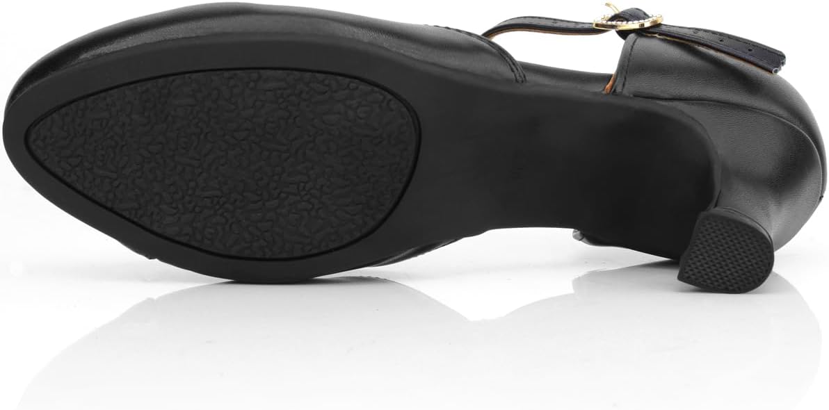 Ankle Strap Heels Ballroom Latin Salsa Dance Pumps Womens Character Shoes - Image 5