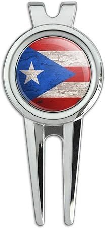 Review GRAPHICS & MORE Rustic Distressed Puerto Rico Flag Wood Look Golf Divot Repair Tool and Ball Marker