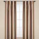 Brielle Lafayette Faux Dupioni Silk Rod Loop Back Tab Panel, Lined, Insulated, Room Darkening, Pinch...