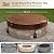 CUPICK Outdoor Round Built In Fire Pit Cover,In Ground Heavy Duty Waterproof Fire Pit Cover,Suitable for 52-56 Inch Round Built In Stone Firepits,Brown