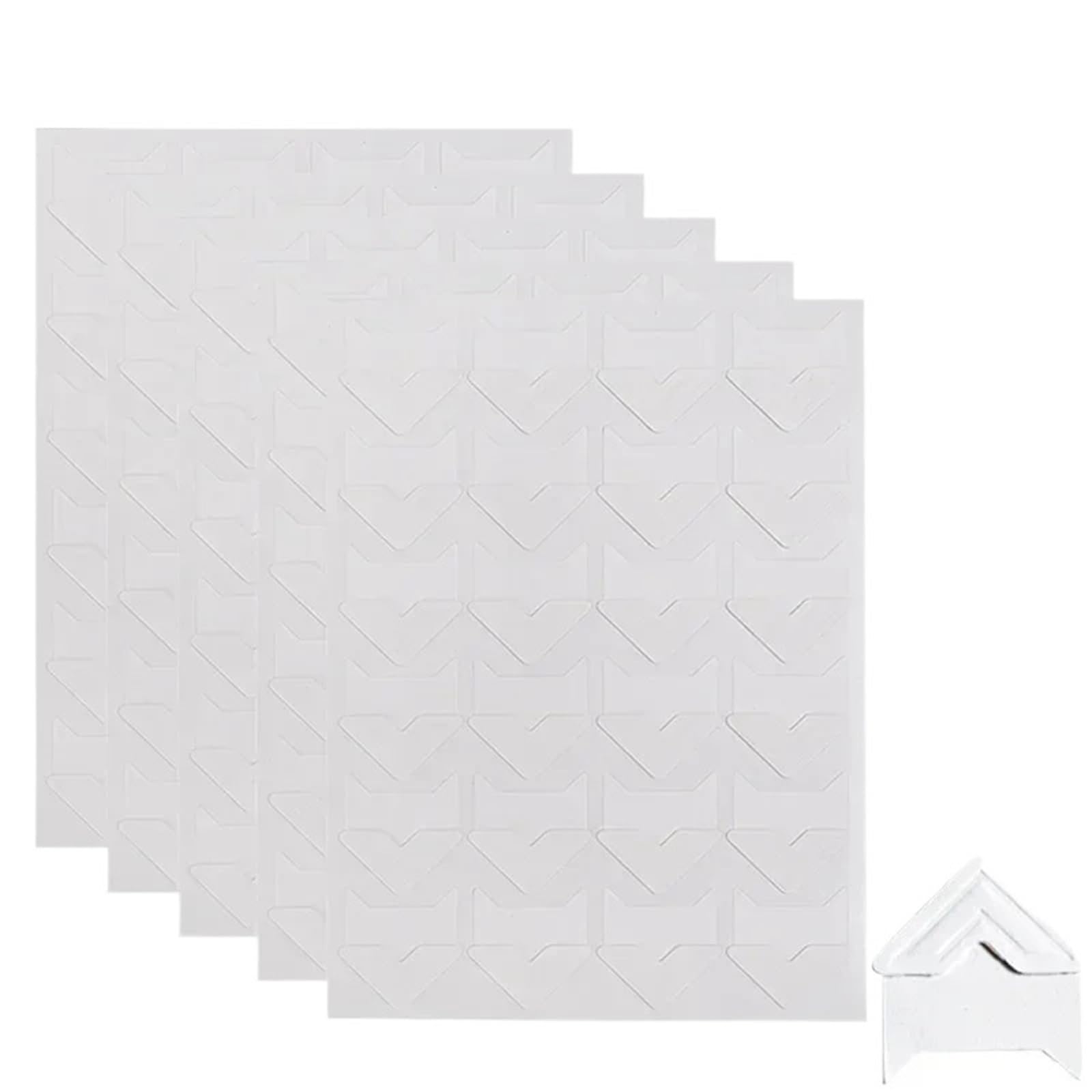 Gwyzax Self Adhesive Photo Corners 240-2400PCS Photo Corner Sticker Kraft Paper DIY Vintage Stickers for Self-Adhesive Photoes Album Scrapbooking(White-1200pcs)