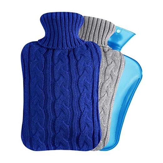 Segorts Hot Water Bottle- Bed Warm Waist Warm Back Hot Water Bottle with Knitted Wool Cover, 2L PVC Hot Water Bottles for Back, Neck, Legs